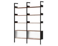 Policová sestava Rombe Konfigurace E, anthracite/lacquered walnut