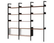 Policová sestava Rombe Konfigurace J, anthracite/lacquered walnut