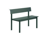 Lavice Linear Steel Bench s opěrkou 110 cm, dark green