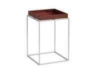 Stolek Tray Table 30x30 High, chocolate high gloss / silicone coated steel