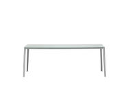 Jídelní stůl Plate 90x180, light grey glass table top/grey base