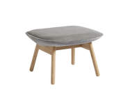 Ottoman Uchiwa, water-based lacquered solid oak / Roden 05, Lola Warm grey