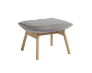 Ottoman Uchiwa, lacquered solid oak, Roden 05/Lola Warm grey