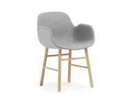 Židle Form s područkami čalouněná, Synergy/oak