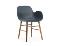 Židle Form s područkami, blue/walnut