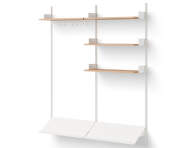 Policová sestava Wardrobe Shelf 3, oak/white