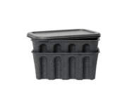 Papírový úložný box Pulp Small, set 2 ks, charcoal