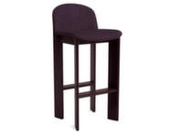 Barová židle Chisel 35 H75, dark bordeaux lacquered beech / Turf burgundy