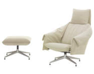 Křeslo Bascule Highback s otomanem, Iroko 2 / cream
