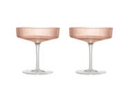 Skleničky Ripple Champagne Saucer set 2ks, blush