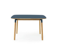Stůl Form 120x120 cm, modrá/dub