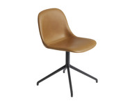 Židle Fiber Side Chair, swivel base, cognac/black