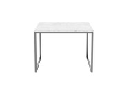 Konferenční stolek Como 60x60 medium, white marble/steel