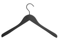 Ramínko Soft Coat Hanger Wide Black, set 4ks