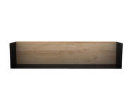 Police U shelf L, oak/black