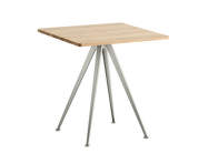 Kavárenský stolek Pyramid Table 21, 70 x 70 x 74 cm, beige powder coated steel / matt lacquered solid oak