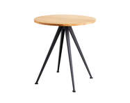 Kavárenský stolek Pyramid Table 21, Ø70 x 74 cm, black steel / oiled oak