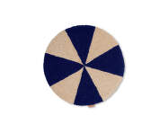 Podsedák Arch Embr. Round Cushion, Bright Blue/Off-White