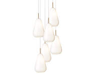 Závěsné svítidlo Anoli 6, nordic gold/opal