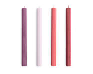 Svíčky Hexagon Candle set 4ks, reds and bordeaux