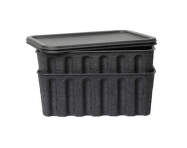 Papírový úložný box Pulp Large, set 2 ks, charcoal