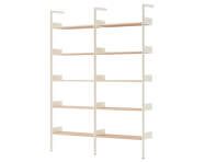 Policová sestava Rombe Konfigurace A, alabaster/lacquered oak