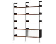 Policová sestava Rombe Konfigurace C, anthracite/lacquered walnut