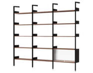 Policová sestava Rombe Konfigurace H, anthracite/lacquered walnut