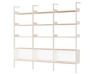 Policová sestava Rombe Konfigurace K, alabaster/lacquered oak