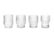 Sklenice Ripple set 4ks, clear