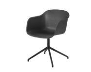 Židle Fiber Arm Chair, swivel base, black