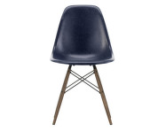 Židle Eames Fiberglass DSW, navy blue/dark maple