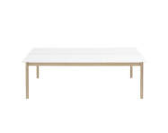 Stůl Linear System Table, White Laminate/White ABS/Oak
