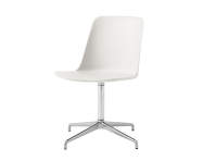Kancelářská židle Rely HW11, polished aluminium/white