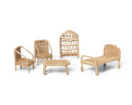 Nábytek pro panenky Rattan Dollhouse Furniture