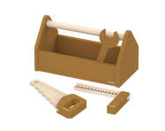 Dětský box s dřevěnými nástroji Play, mustard