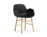 Židle Form s područkami čalouněná, Ultra Leather/oak