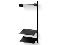 Policová sestava Wardrobe Shelf 1, black ash/black