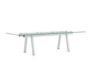 Stůl Boa 280x110x75 cm, metallic grey / clear glass