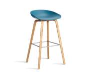 Barová stolička AAS 32 High Lacquered Oak Veneer, azure blue