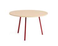 Jídelní stůl Loop Stand Table Round Ø120, oak/maroon red