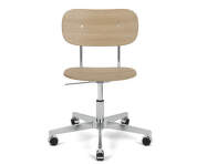 Kancelářská židle Co Task Chair, polished aluminium/natural oak