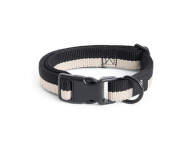 Obojek pro psa Dogs Collar Flat S/M, black/white