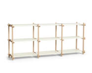 Policový systém Woody Low, almond white