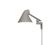 Nástěnná lampa NJP Short, light aluminium grey