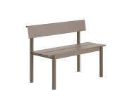 Lavice Linear Steel Bench s opěrkou 110 cm, taupe