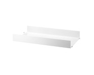 Police String Metal Shelf High Edge 58 x 30, white