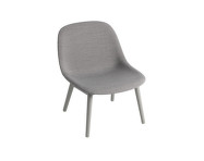 Křeslo Fiber Lounge Chair, wood base, grey