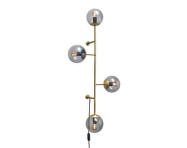 Nástěnná lampa Orb, Matt Antique Brass