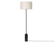 Stojací lampa Gravity, black marble/canvas shade